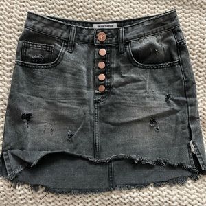 Black one teaspoon denim skirt